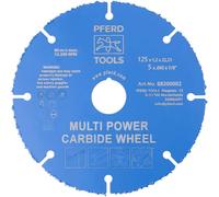 PFERD Tools DS Multi Power Carbide Cut-Off Wheel, 5" x .045 x 7/8 Arbor | Metal Cutting Disc, For Steel & Stainless Steel, Retail Packaging, Pack of 1, Part 68200002