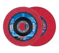PFERD Tools POLIFAN®-Curve CO-Cool Flap Disc 5" x 7/8, 60 Grit (2Pack) | SGP CURVE STEELOX, Large Radius, High-Performance Grinding Disc, Part 67698066