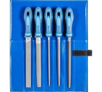 PFERD Workshop File Set in PVC Roll Bag, 5 Files, Cross Cut H1, 200 mm, 11800531 - Suitable for Coarse Cutting and Roughing