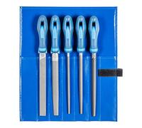 PFERD Workshop File Set in PVC Roll Bag, 5 Files, Cross Cut H1, 200 mm, 11800531 - Suitable for Coarse Cutting and Roughing