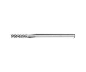 PFERD ZYAS 21200183 Carbide Burr, Cylinder Shape with Spur Toothing, 3 Plus Teeth, Burr Diameter 2 mm, Shaft Diameter 3 mm, Length 40 mm, for Universal Applications on The Most Important Materials
