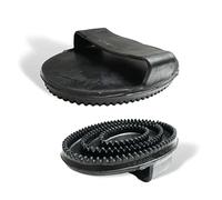 Pferdelinis Rubber Curry Comb for Grooming, Cleaning and Massage - Brush, Curry Comb with Rubber Tab, Ideal for Horses, Dogs, Cats for Health and Wellbeing (2 x Children)