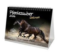 Pferdezauber Deluxe DIN A5 Desk Calendar for 2026 Horses Gift Set Contents: 1 x Calendar, 1 x Christmas Pendant, 1 x Greeting Tag (Total 3 Pieces)