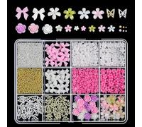Pffiocix 1 Set Butterfly Nails Art Decorations Colorful Nails Designs Manicure Accesories Easy Apply for Nails