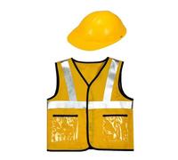 Pffiocix 2/3Pc Construction Worker Costumes For Boys Toddler Dress Up Clothes Kid Builder Career Outfit Pretend Role Play Toy Set Construction Vest And Hat Kids Costume Worker Costume Vest And Hat