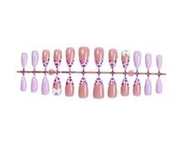 Pffiocix 24 Pieces Leopards Press on Nails Almond Shape False Nails with 3D Bows Designs French Stick on Nails Manicure