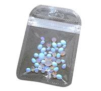 Pffiocix 50pcs Colorful Blue Tears Cats Eye Matte Rhinestones for Unique Nails Art Designs and Fashionable Manicures Nails