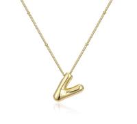 Pffiocix Balloon Styles Smooth Letter Necklace Adjustable Alloy Chain Suitable for Fashionable Youthful Women