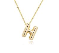 Pffiocix Balloon Styles Smooth Letter Necklace Adjustable Alloy Chain Suitable for Fashionable Youthful Women