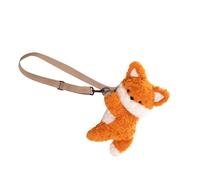 Pffiocix Cartoon Backpack Soft Shoulder Bag Plush Fox, Crossbody Bag, One | Lovely Animal Crossbody Messenger Bag Coin Purse for Girls