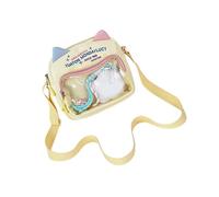 Pffiocix Contemporary Anime Inspired Clear Student Bag Ergonomic Crossbody With Adjustable Strap For Daily Campus Use Cute Cats Themed Shoulder