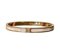 [Pffiocix] Diamond Studded Steel Bangle Perfect Fit Design Portable Body Jewelry for Sensitive Skin Daily Wear