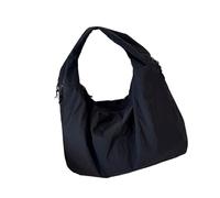 Pffiocix Elegant Casual Wallet Spacious Nylon Work Bag Mother Travel Friendly Daily Use Shoulder Tote Women Slouch Bag, Black