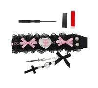 Pffiocix Ergonomic Lace Fabric Keyboard Strap Adhesive Keyboard Ribbon with Easy Attach &Detach Design for Comfortable