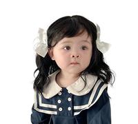 Pffiocix Fashionable Short Hair Girl Hat Simulation Hair Hat Soft & Comfortable Girls Short For Child Photograph Child