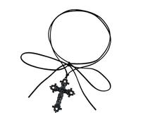 Pffiocix Gothic Crucifix/Heart Pendant Choker for Women Adjustable Black Velvets Chain Choker Fashion Punk Necklace