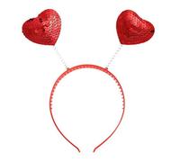 Pffiocix Heart Headband Glitter Sequins Love-shaped Head Bopper Party Hair Accessoires for Women Holiday Festival Valentines Day Glitter Headband