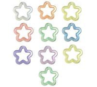 Pffiocix Hollow Star Charms Connector Pendants for Necklace Earrings Keychain Jewelry Making Supplies Charms with Hole Pendants