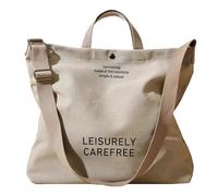 Pffiocix Large Capacity Casual Canvas Bag for Women and Men with Adjustable Shoulder Strap Perfect for Work Travel and Daily Use Simple Crossbody Bag