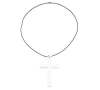 [Pffiocix] Lightweight Wooden Cross Necklace Gothic Jewelry for Women Practical Design Perfect for Casual Party Gothic Cross Necklace, フリーサイズ, As described, No Gemstones