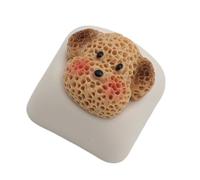Pffiocix Lovely Puppy Resin Keycaps for Mechanical Keyboards Durability Cartoon Dog Pattern and Comfortable