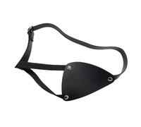 Pffiocix Medieval Pirate Eyepatch, PU Leather Halloween Cosplay | Leather Pirate Eyepatch Gift, Halloween Renaissances Cosplay Costume Accessories