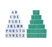 Pffiocix Pack of 26 Large Letter Stamps Removable Letter Stamps for Card Making, Scrapbooking, Education and Crafts
