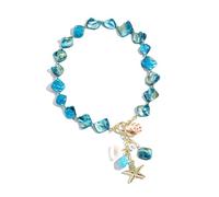 [Pffiocix] Practical Handmade Irregular Shell Necklace Nature Beach Theme Jewelry Portable Sturdy Chain Elegant Irregular Shell Necklace, フリーサイズ, As described, No Gemstone