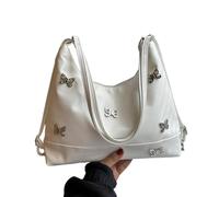 Pffiocix PU Shoulder Bag with Butterfly Decoration | This bow underarm bag is suitable for women in various occasions such as daily life, dating, party, etc