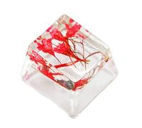 Pffiocix Resin Keycap with Real Flower Translucents Keycap for Mechanical Keyboards