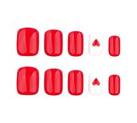Pffiocix Romance Valentine's Day Press on Nails Heart False Nails Set Easy to Apply and Remove Nails Accesories for Women