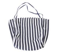 Pffiocix Spacious Striped Canvas Handbag for Ladies Stylish Underarm Bags Large Capacity Casual Shoulder Bag Elegant Handbag