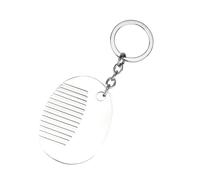 Pffiocix Stainless Steel Miniature Comb Pendant Keychain Travel Friendly Hair Stylists Accessory with Keyring