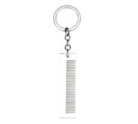 Pffiocix Stainless Steel Miniature Comb Pendant Keychain Travel Friendly Hair Stylists Accessory with Keyring