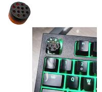 Pffiocix Translucent Honeycombs Coal Keycap Light Transmitting Resins Keycap for Backlit Mechanical