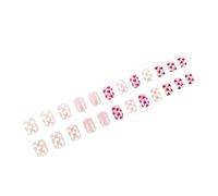 Pffiocix Valentines Day False Nails ABS Manicure Decoration Short Square Lovely Heart for Party Wedding