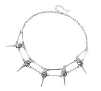 Pffiocix Vintage Gothic Bird Skull Necklace Symbolizing Mystery and Power Adjustable Necklace for Unique Fashion