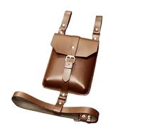 [Pffiocix] Vintage Medieval Leather Leg Bag Adjustable Thigh Strap Medieval Leather Thigh Bag Sack for Women Men Halloween Belt Pouch, Braun