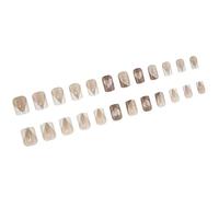 Pffiocix White French Tip Press On Nails Valentines Day Stick on Nails Lovely Heart Full Covers False Nails Manicures