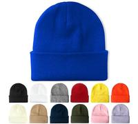 PFFY Beanie for Men Women Unisex Knit Winter Beanies Hats, Royalblue, One size