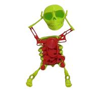 PFHFRJZLQ 3D Dancing Skull Toy,Fun Movable Dancing Skeleton Toys Stress Relief & Anxiety Relief,Multi-Jointed Movable for Halloween Desk Decoration