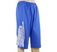 PFHKTO Mens Urine Bag Pants Care Underwear Catheter Shorts Urinate Drainage Bag Pants for Elderly(Blue,XXL-XXLarge)