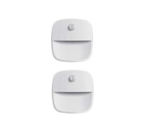 PFHSKLCWY Lamp 2Pcs Motion Sensor Light Wireless LED Night Lights AAA Battery Powered Bedroom Wall Staircase Closet Aisle Body Induction Lights Wall Lamp(White x2)
