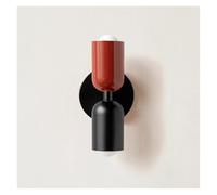 PFHSKLCWY Lamp Color Double Head LED Wall Lamps for Bedside Living Room Bedroom Corridor Home Decor Indoor Lighting TV Background Wall Lights Wall Lamp(Cool White(5500-7000K),Red Black)