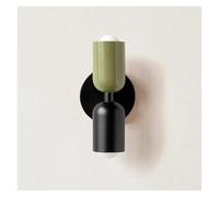 PFHSKLCWY Lamp Color Double Head LED Wall Lamps for Bedside Living Room Bedroom Corridor Home Decor Indoor Lighting TV Background Wall Lights Wall Lamp(Warm White (2700-3500K),Green Black)