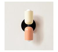 PFHSKLCWY Lamp Color Double Head LED Wall Lamps for Bedside Living Room Bedroom Corridor Home Decor Indoor Lighting TV Background Wall Lights Wall Lamp(Warm White (2700-3500K),White pink)