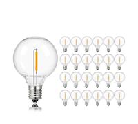 PFHSKLCWY Light Bulb 3V G40 Led Light Bulbs Shatterproof E12 Base Warm White 2700K Low Voltage Replacement Globe Bulb for Solar String Light Lighting