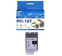 PFI-107MBK PFI-107BK PFI-107C PFI-107M PFI-107Y Ink Cartridges Compatible for Canon IPF770 IPF780 IPF670 680 685 785 681 Inkjet Printers, Leak-Proof Design Crisp Printing 1 Pack Black