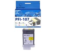 PFI-107MBK PFI-107BK PFI-107C PFI-107M PFI-107Y Ink Cartridges Compatible for Canon IPF770 IPF780 IPF670 680 685 785 681 Inkjet Printers, Leak-Proof Design Crisp Printing 1 Pack yellow