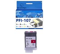 PFI-107MBK PFI-107BK PFI-107C PFI-107M PFI-107Y Ink Cartridges Compatible for Canon IPF770 IPF780 IPF670 680 685 785 681 Inkjet Printers, Leak-Proof Design Crisp Printing 1 Pack magenta